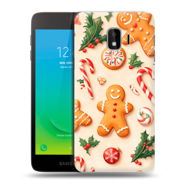Силиконовый противоударный чехол на Samsung Galaxy J2 Core с принтом Новый год