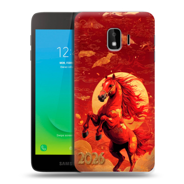 Силиконовый противоударный чехол на Samsung Galaxy J2 Core с принтом Новый год