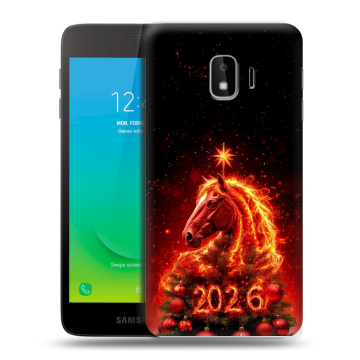 Силиконовый противоударный чехол на Samsung Galaxy J2 Core с принтом Новый год