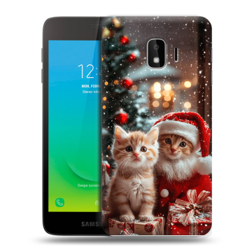 Силиконовый противоударный чехол на Samsung Galaxy J2 Core с принтом Новый год