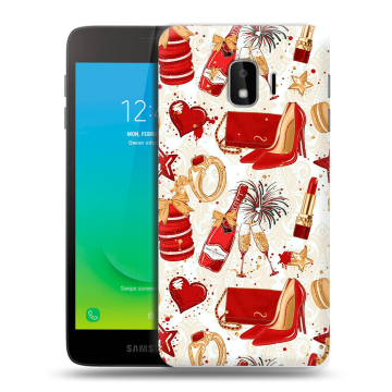 Силиконовый противоударный чехол на Samsung Galaxy J2 Core с принтом Новый год