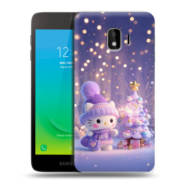 Силиконовый противоударный чехол на Samsung Galaxy J2 Core с принтом Новый год