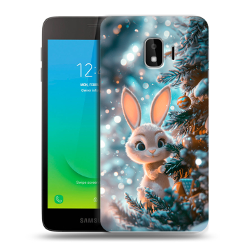 Силиконовый противоударный чехол на Samsung Galaxy J2 Core с принтом Новый год