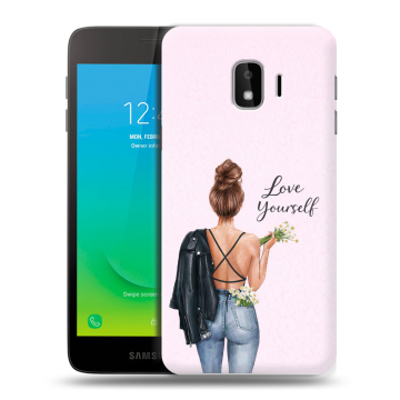 Силиконовый противоударный чехол на Samsung Galaxy J2 Core с принтом женский Силиконовый противоударный чехол на Samsung Galaxy J2 Core с принтом женский