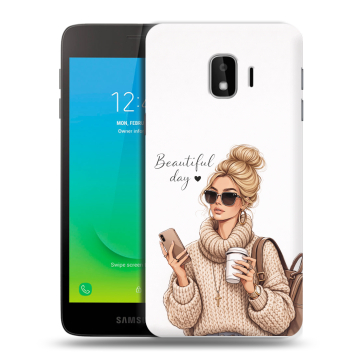 Силиконовый противоударный чехол на Samsung Galaxy J2 Core с принтом женский Силиконовый противоударный чехол на Samsung Galaxy J2 Core с принтом женский
