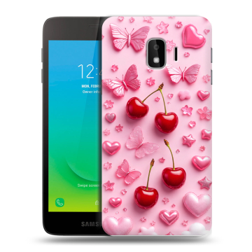 Силиконовый противоударный чехол на Samsung Galaxy J2 Core с принтом для девочек Силиконовый противоударный чехол на Samsung Galaxy J2 Core с принтом для девочек