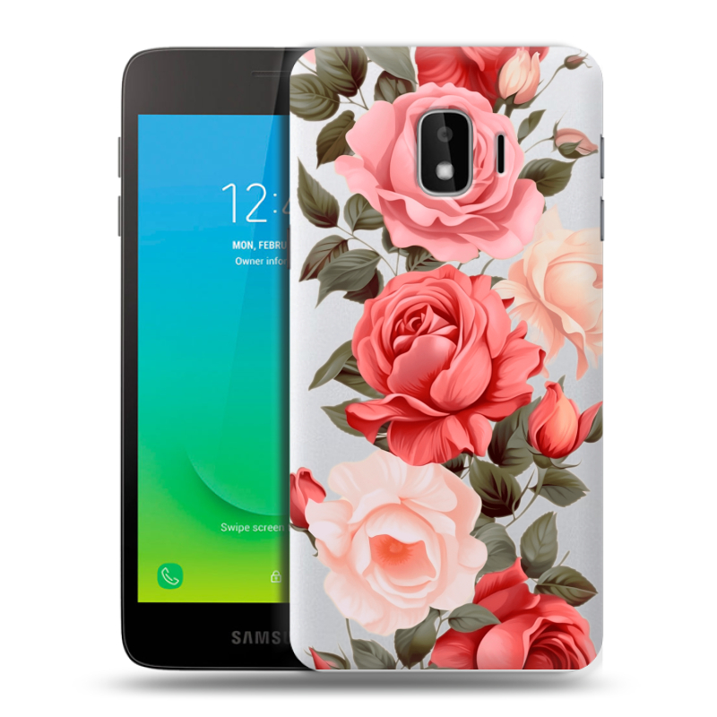 Пластиковый чехол на Samsung Galaxy J2 Core с принтом Розы Пластиковый чехол на Samsung Galaxy J2 Core с принтом Розы