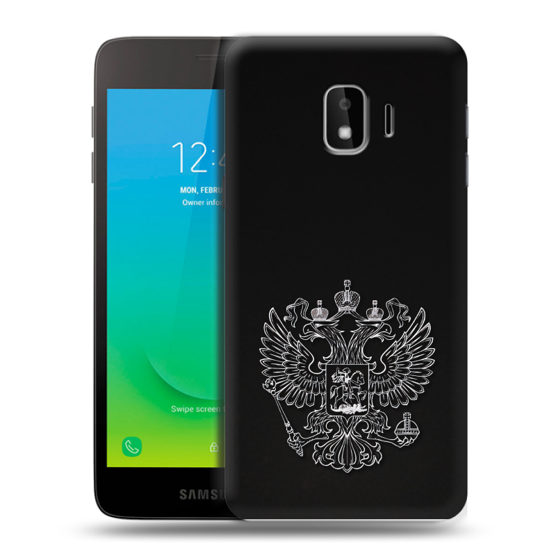 Пластиковый чехол на Samsung Galaxy J2 Core с принтом Герб России Пластиковый чехол на Samsung Galaxy J2 Core с принтом Герб России