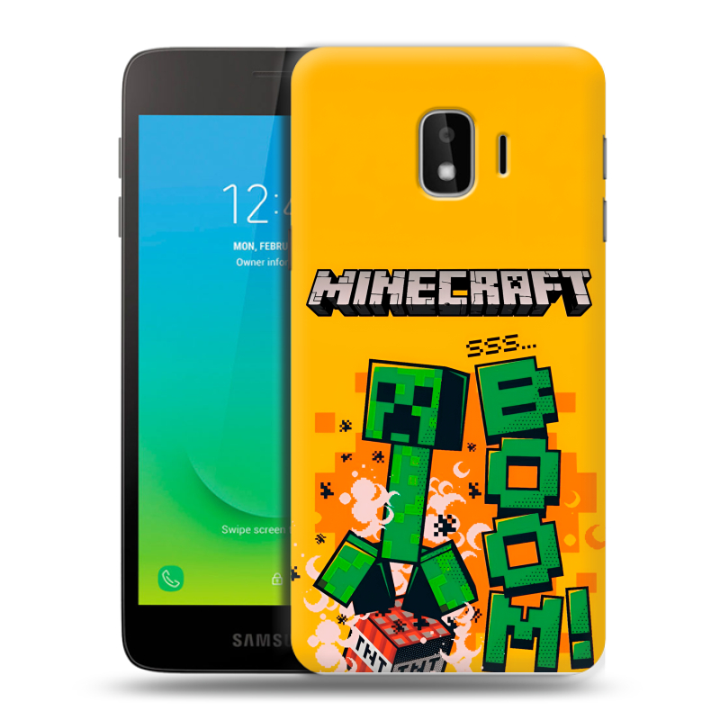 Пластиковый чехол на Samsung Galaxy J2 Core с принтом Майнкрафт Minecraft Пластиковый чехол на Samsung Galaxy J2 Core с принтом Майнкрафт Minecraft