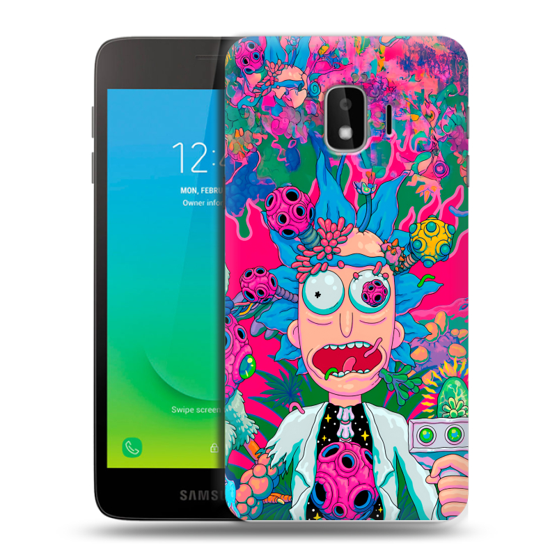 Силиконовый противоударный чехол на Samsung Galaxy J2 Core с принтом Рик и Морти Rick Morty Силиконовый противоударный чехол на Samsung Galaxy J2 Core с принтом Рик и Морти Rick Morty