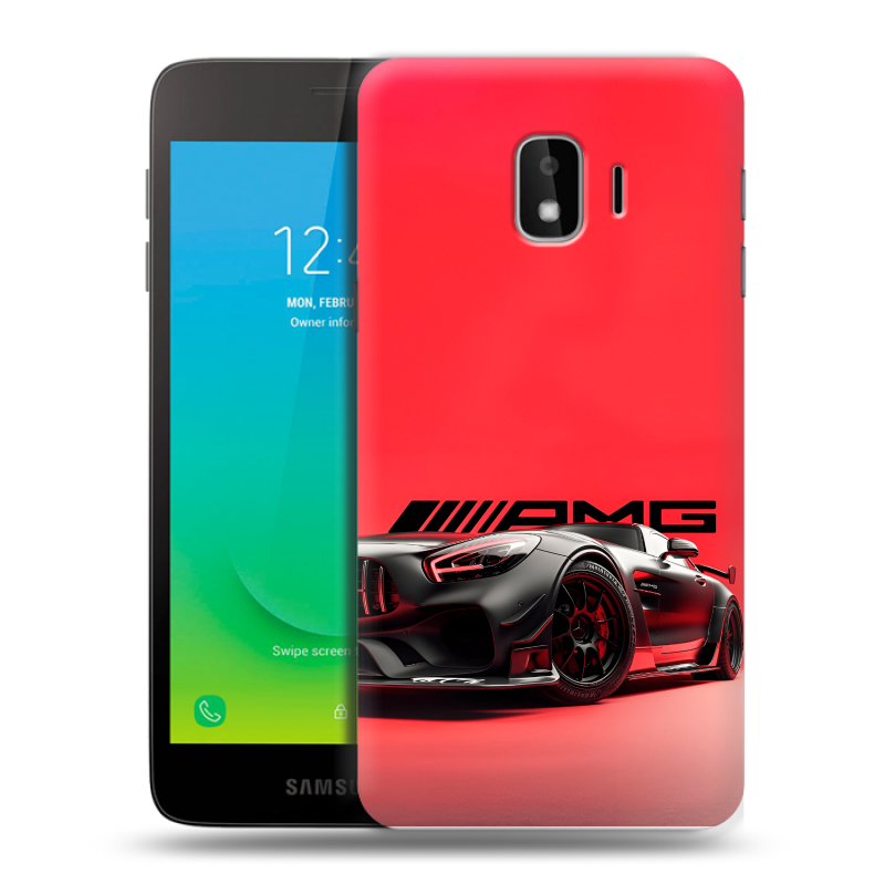 Пластиковый чехол на Samsung Galaxy J2 Core с принтом Мерседес Mercedes AMG Пластиковый чехол на Samsung Galaxy J2 Core с принтом Мерседес Mercedes AMG