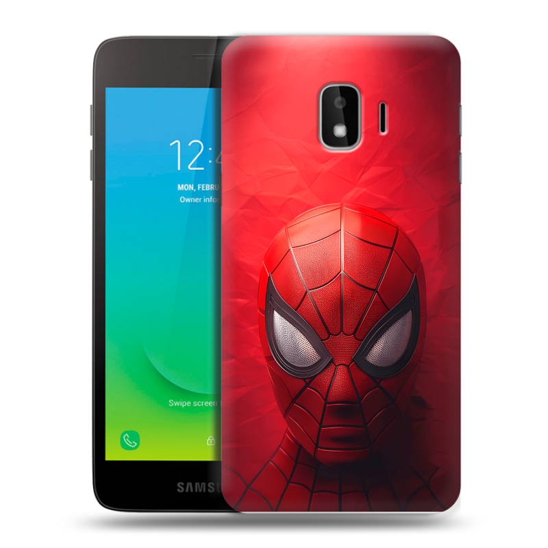 Силиконовый противоударный чехол на Samsung Galaxy J2 Core с принтом Spiderman Человек паук Силиконовый противоударный чехол на Samsung Galaxy J2 Core с принтом Spiderman Человек паук