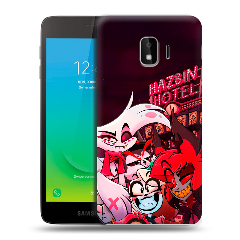 Силиконовый противоударный чехол на Samsung Galaxy J2 Core с принтом Hazbin Hotel Отель Хазбин Силиконовый противоударный чехол на Samsung Galaxy J2 Core с принтом Hazbin Hotel Отель Хазбин