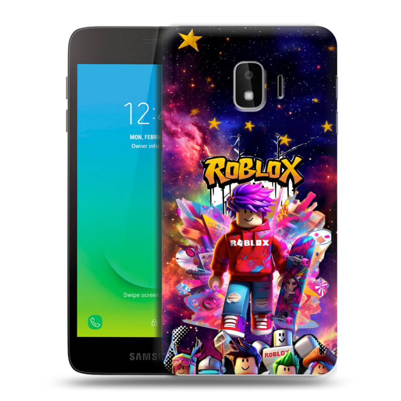 Силиконовый противоударный чехол на Samsung Galaxy J2 Core с принтом Roblox Роблокс Силиконовый противоударный чехол на Samsung Galaxy J2 Core с принтом Roblox Роблокс