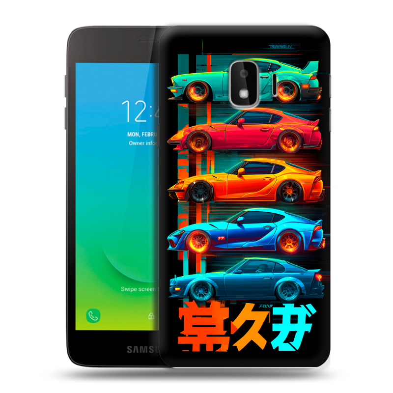 Силиконовый противоударный чехол на Samsung Galaxy J2 Core с принтом машины тачки Силиконовый противоударный чехол на Samsung Galaxy J2 Core с принтом машины тачки