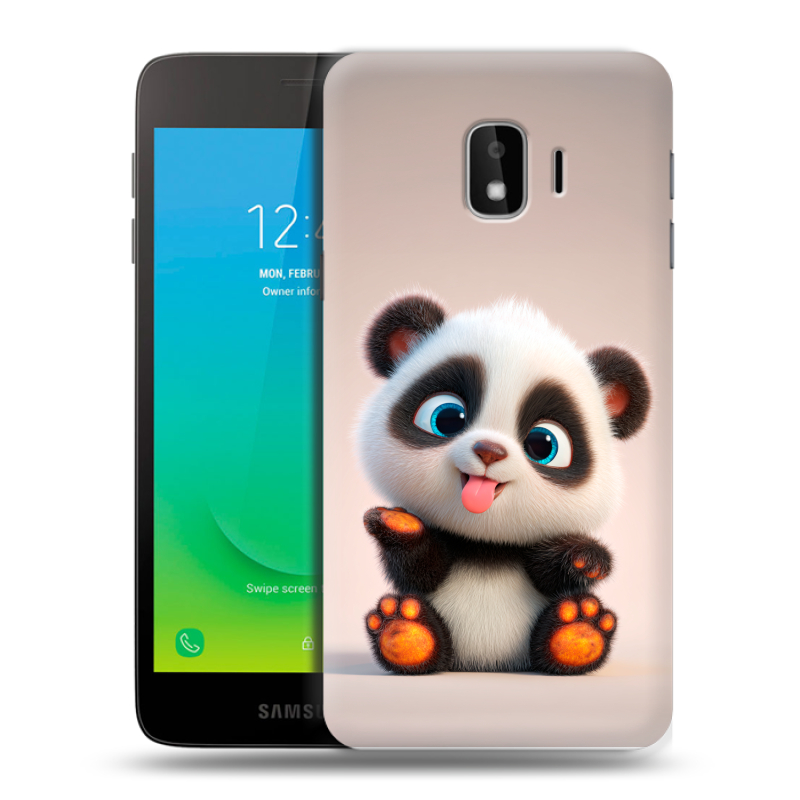 Пластиковый чехол на Samsung Galaxy J2 Core с принтом милая панда Пластиковый чехол на Samsung Galaxy J2 Core с принтом милая панда