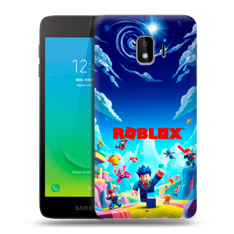 Силиконовый противоударный чехол на Samsung Galaxy J2 Core с принтом Roblox Роблокс Силиконовый противоударный чехол на Samsung Galaxy J2 Core с принтом Roblox Роблокс