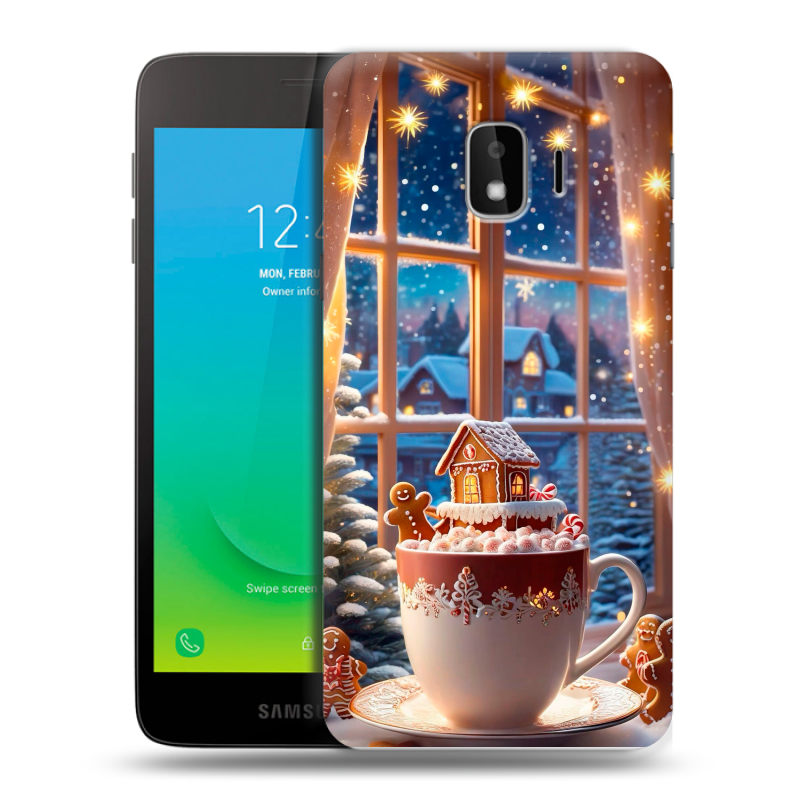 Пластиковый чехол на Samsung Galaxy J2 Core с принтом Новый год Пластиковый чехол на Samsung Galaxy J2 Core с принтом Новый год