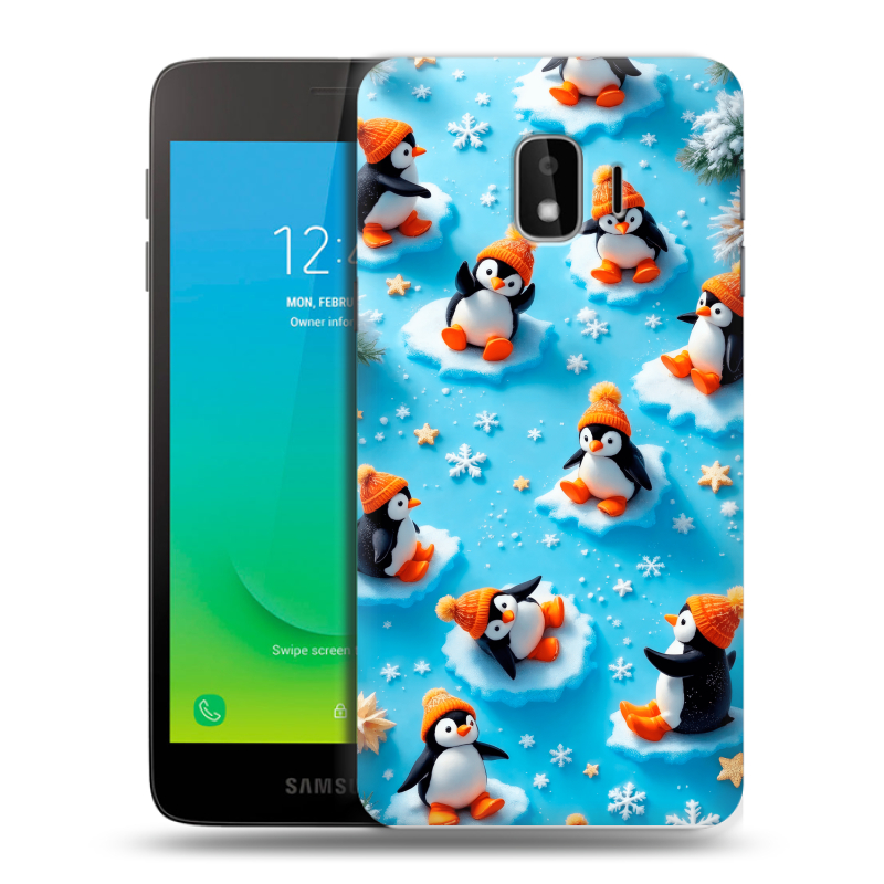 Пластиковый чехол на Samsung Galaxy J2 Core с принтом Новый год Пластиковый чехол на Samsung Galaxy J2 Core с принтом Новый год
