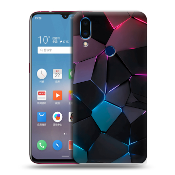 Пластиковый чехол на Meizu Note 9 с принтом Геометрия неона Пластиковый чехол на Meizu Note 9 с принтом Геометрия неона