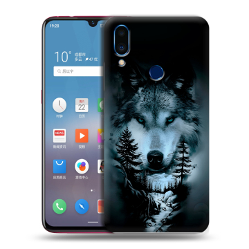 Пластиковый чехол на Meizu Note 9 с принтом Лесной волк Пластиковый чехол на Meizu Note 9 с принтом Лесной волк