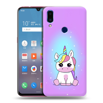 Пластиковый чехол на Meizu Note 9 с принтом Единорог Пластиковый чехол на Meizu Note 9 с принтом Единорог