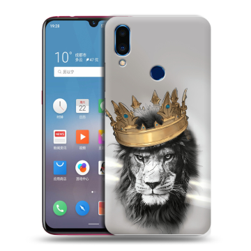 Пластиковый чехол на Meizu Note 9 с принтом Лев с короной Пластиковый чехол на Meizu Note 9 с принтом Лев с короной