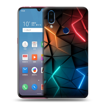 Пластиковый чехол на Meizu Note 9 с принтом Абстракция неон Пластиковый чехол на Meizu Note 9 с принтом Абстракция неон