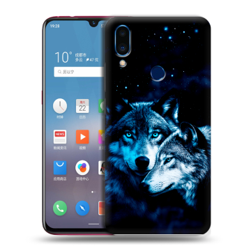 Пластиковый чехол на Meizu Note 9 с принтом Волки Пластиковый чехол на Meizu Note 9 с принтом Волки