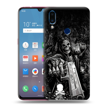 Пластиковый чехол на Meizu Note 9 с принтом Скелет Пластиковый чехол на Meizu Note 9 с принтом Скелет