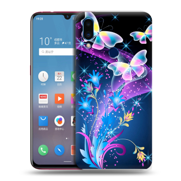 Пластиковый чехол на Meizu Note 9 с принтом Бабочки Пластиковый чехол на Meizu Note 9 с принтом Бабочки