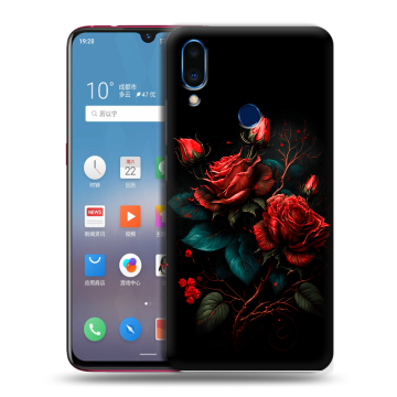 Пластиковый чехол на Meizu Note 9 с принтом Розы красные