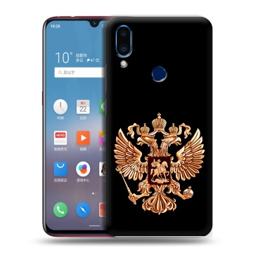 Пластиковый чехол на Meizu Note 9 с принтом Герб России золотой Пластиковый чехол на Meizu Note 9 с принтом Герб России золотой