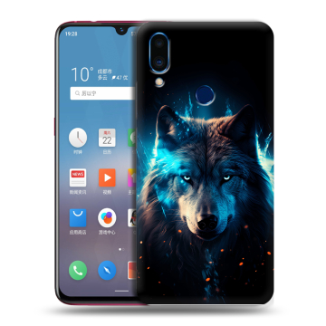Пластиковый чехол на Meizu Note 9 с принтом Волк ночной