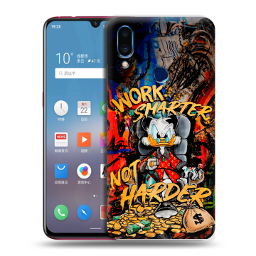 Пластиковый чехол на Meizu Note 9 с принтом Дональд Дак Деньги