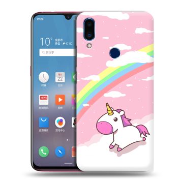 Пластиковый чехол на Meizu Note 9 с принтом Единорог