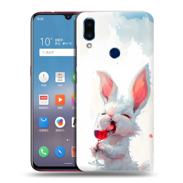 Пластиковый чехол на Meizu Note 9 с принтом кролик зайчик