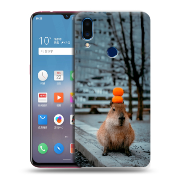 Пластиковый чехол на Meizu Note 9 с принтом капибара