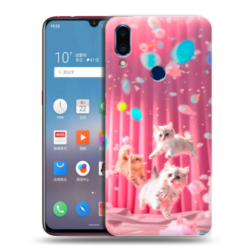 Пластиковый чехол на Meizu Note 9 с принтом милые котики
