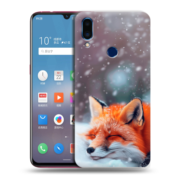 Пластиковый чехол на Meizu Note 9 с принтом лиса