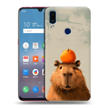Пластиковый чехол на Meizu Note 9 с принтом капибара