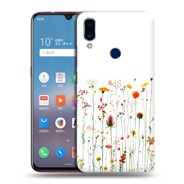Пластиковый чехол на Meizu Note 9 с принтом цветы Пластиковый чехол на Meizu Note 9 с принтом цветы