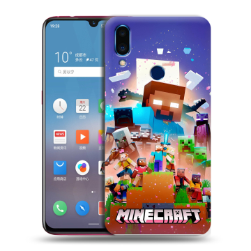 Пластиковый чехол на Meizu Note 9 с принтом Майнкрафт Minecraft Пластиковый чехол на Meizu Note 9 с принтом Майнкрафт Minecraft