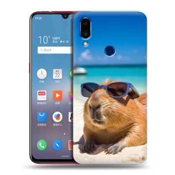 Пластиковый чехол на Meizu Note 9 с принтом Капибара