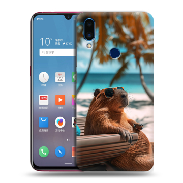 Пластиковый чехол на Meizu Note 9 с принтом Капибара Пластиковый чехол на Meizu Note 9 с принтом Капибара