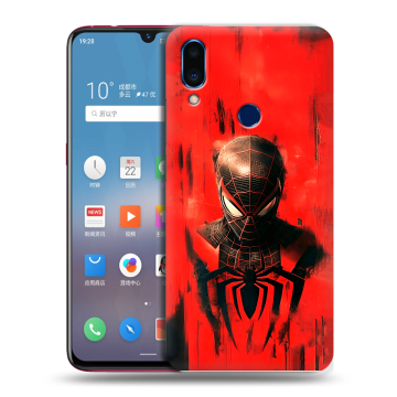 Пластиковый чехол на Meizu Note 9 с принтом человек паук spiderman Пластиковый чехол на Meizu Note 9 с принтом человек паук spiderman