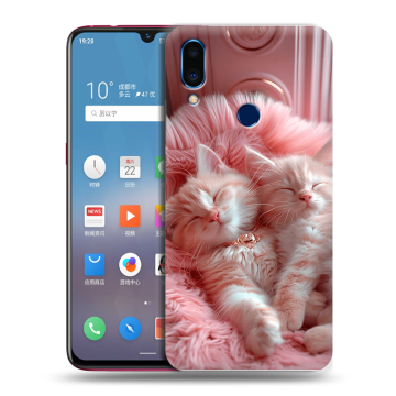 Пластиковый чехол на Meizu Note 9 с принтом котята котики Пластиковый чехол на Meizu Note 9 с принтом котята котики