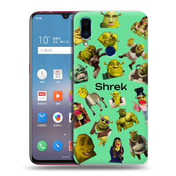 Пластиковый чехол на Meizu Note 9 с принтом Шрек Shrek