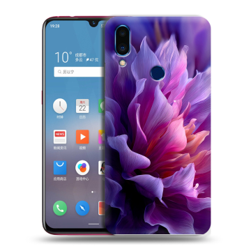 Пластиковый чехол на Meizu Note 9 с принтом женский цветы