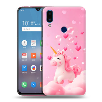 Пластиковый чехол на Meizu Note 9 с принтом Единорог